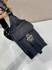 Okify Prada Explore Large Re-Nylon And Leather Bag Black 1BC264 32x22x11.5cm - 2