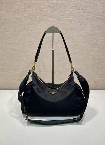 Okify Prada Explore Large Re-Nylon And Leather Bag Black 1BC264 32x22x11.5cm