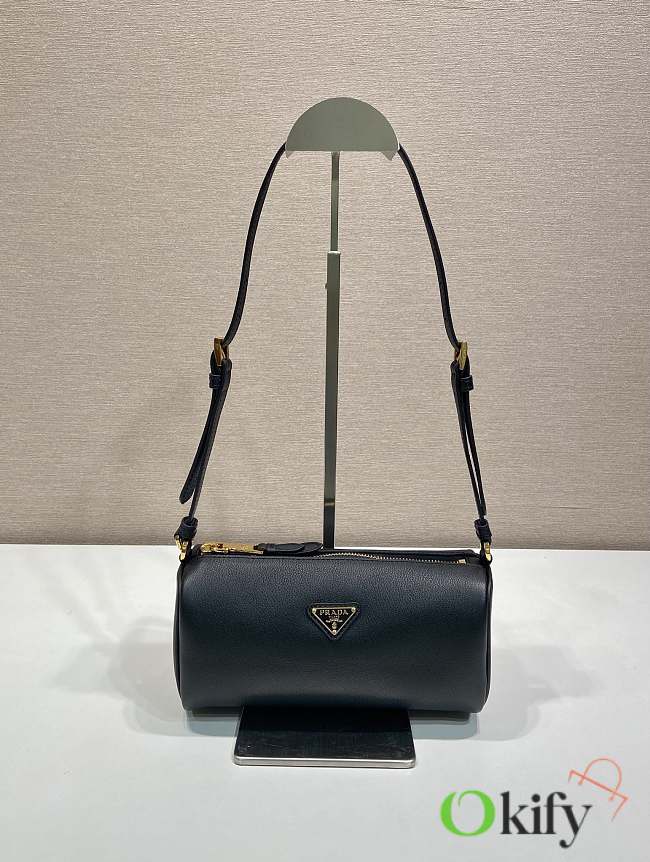 Okify Prada Black Leather Pouch 1BC239 22x9x7.5cm - 1
