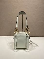 Okify Prada Mini Dangle Bag White 1BB137 14x14x13.5cm - 2