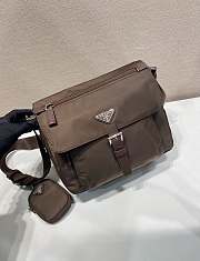 Okify Prada Re-Nylon Shoulder Bag Brown 1BD994 25x22x10cm - 4