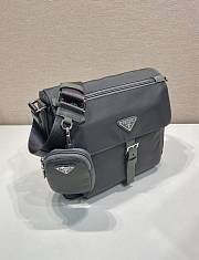 Okify Prada Re-Nylon Shoulder Bag Gray 1BD994 25x22x10cm - 5