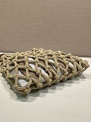 Okify Prada Noué Medium Cotton Macramé Bag Beige 1BC111 37x30cm - 4