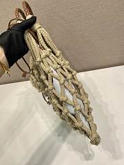 Okify Prada Noué Medium Cotton Macramé Bag Beige 1BC111 37x30cm - 6