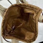 Okify Prada Noué Medium Cotton Macramé Bag Brown 1BC111 37x30cm - 2