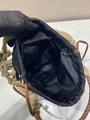 Okify Prada Noué Medium Cotton Macramé Bag Black 1BC111 37x30cm - 5