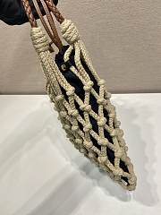 Okify Prada Noué Medium Cotton Macramé Bag Black 1BC111 37x30cm - 2