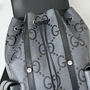 Okify Gucci Jumbo Backpack Black Gray 41x34x12cm - 2