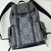 Okify Gucci Jumbo Backpack Black Gray 41x34x12cm - 1