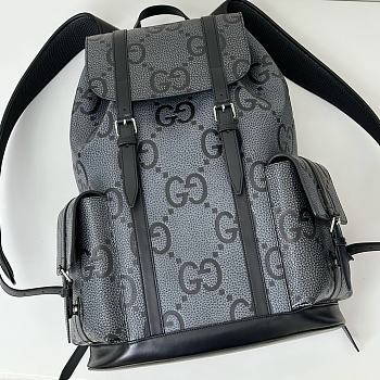 Okify Gucci Jumbo Backpack Black Gray 41x34x12cm