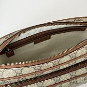 Okify Gucci Emblem Crossbody Bag Brown 23.5x18x8cm 821160  - 4