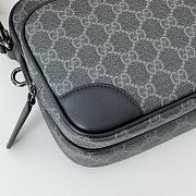 Okify Gucci Emblem Crossbody Bag Black 23.5x18x8cm 821160  - 3