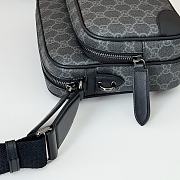 Okify Gucci Emblem Crossbody Bag Black 23.5x18x8cm 821160  - 2