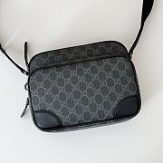 Okify Gucci Emblem Crossbody Bag Black 23.5x18x8cm 821160  - 1