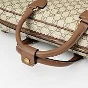 Okify Gucci Emblem Briefcase Bag Brown 40x30x6cm 821149  - 5