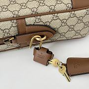 Okify Gucci Emblem Briefcase Bag Brown 40x30x6cm 821149  - 2