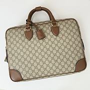 Okify Gucci Emblem Briefcase Bag Brown 40x30x6cm 821149  - 1