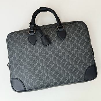 Okify Gucci Emblem Briefcase Bag Black 40x30x6cm 821149 