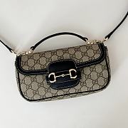 Okify Gucci Horsebit 1955 Bag Black And Beige 22.6x12.7x5.6cm 815206 - 1