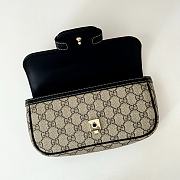 Okify Gucci Horsebit 1955 Bag Black And Beige 22.6x12.7x5.6cm 815206 - 3