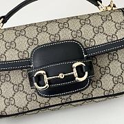 Okify Gucci Horsebit 1955 Bag Black And Beige 22.6x12.7x5.6cm 815206 - 5