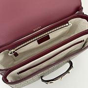 Okify Gucci Horsebit 1955 Bag Red Burgundy And Beige 26x17.5x10cm 815178 - 3