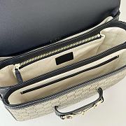 Okify Gucci Horsebit 1955 Bag Black And Beige 26x17.5x10cm 815178 - 4