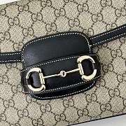 Okify Gucci Horsebit 1955 Bag Black And Beige 26x17.5x10cm 815178 - 5
