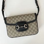 Okify Gucci Horsebit 1955 Bag Black And Beige 26x17.5x10cm 815178 - 1