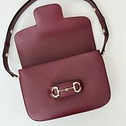 Okify Gucci Horsebit 1955 Bag Red 26x17.5x10cm 815178 - 5