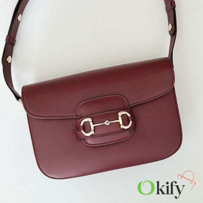 Okify Gucci Horsebit 1955 Bag Red 26x17.5x10cm 815178 - 1