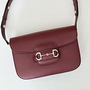 Okify Gucci Horsebit 1955 Bag Red 26x17.5x10cm 815178 - 1