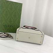 Okify Gucci Diana Mini Tote Bag White With Orange Handle Shaper 20x16x10cm 655661  - 4