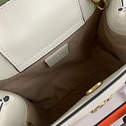 Okify Gucci Diana Mini Tote Bag White With Orange Handle Shaper 20x16x10cm 655661  - 3