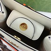 Okify Gucci Diana Mini Tote Bag White With Orange Handle Shaper 20x16x10cm 655661  - 2