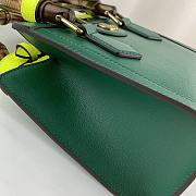 Okify Gucci Diana Mini Tote Bag Dark Green With Green Handle Shaper 20x16x10cm 655661 - 4