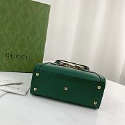 Okify Gucci Diana Mini Tote Bag Dark Green With Green Handle Shaper 20x16x10cm 655661 - 6