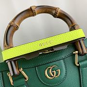 Okify Gucci Diana Mini Tote Bag Dark Green With Green Handle Shaper 20x16x10cm 655661 - 5