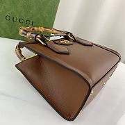 Okify Gucci Diana Mini Tote Bag Brown With Green Handle Shaper 20x16x10cm 655661 - 3