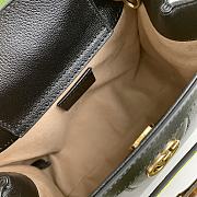 Okify Gucci Diana Mini Tote Bag Black With Green Handle Shaper 20x16x10cm 655661 - 2
