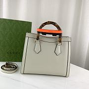 Okify Gucci Diana Small Tote Bag White With Orange Handle Shaper 27x24x11cm 660195  - 4