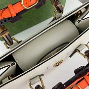 Okify Gucci Diana Small Tote Bag White With Orange Handle Shaper 27x24x11cm 660195  - 6