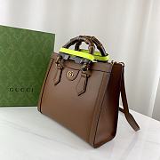 Okify Gucci Diana Small Tote Bag Brown With Green Handle Shaper 27x24x11cm 660195 - 6