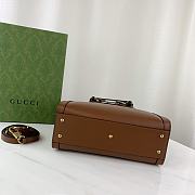 Okify Gucci Diana Small Tote Bag Brown With Green Handle Shaper 27x24x11cm 660195 - 3