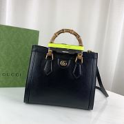 Okify Gucci Diana Small Tote Bag Black With Green Handle Shaper 27x24x11cm 660195 - 1
