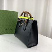 Okify Gucci Diana Small Tote Bag Black With Green Handle Shaper 27x24x11cm 660195 - 3