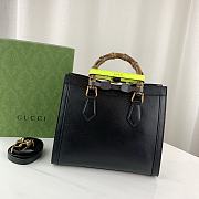 Okify Gucci Diana Small Tote Bag Black With Green Handle Shaper 27x24x11cm 660195 - 2