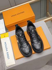 Okify Louis Vuitton Two-Tone Logo Print Black Men Sneakers - 3