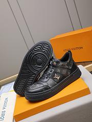 Okify Louis Vuitton Two-Tone Logo Print Black Men Sneakers - 4