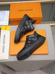 Okify Louis Vuitton Two-Tone Logo Print Black Men Sneakers - 5
